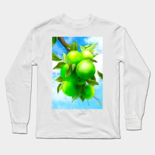 Green Apples (Fengshui Painting) Long Sleeve T-Shirt